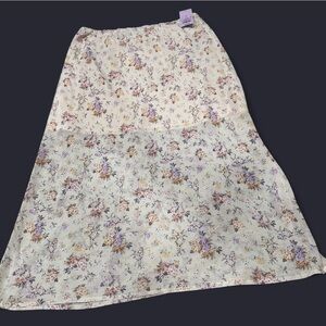 Wild Fable Cream Floral Maxi Skirt